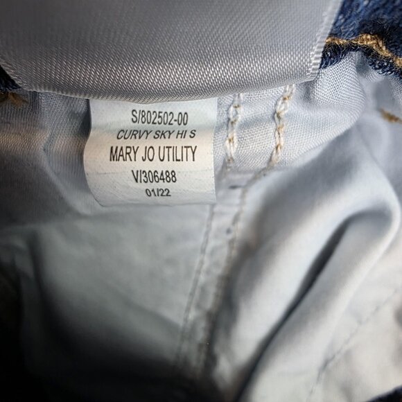 Old Navy Workwear Jeans Womens 4 Blue Curvy Sky-Hi Straight High Rise Utility - Picture 14 of 14